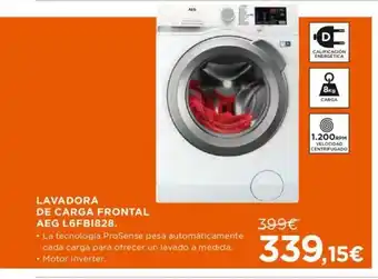 Hipercor Lavadora De Carga Frontal AEG L6FB1828 oferta