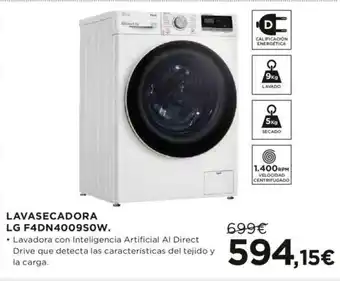 Hipercor LG F4DN4009SOW Lavasecadora oferta