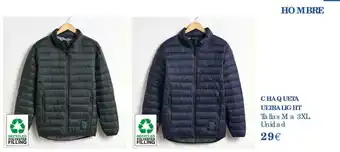 Hipercor Hombre Chaqueta Ultra Light Tallas M a 3 XL Unidad oferta