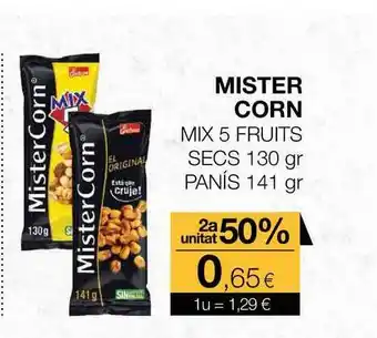 Plusfresc Mister Corn Mix 5 Fruits Secs Panís 130/141gr oferta