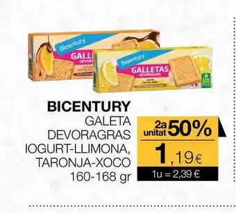 Plusfresc Bicentury Gaeta Devoragras Iogurt-llimona Taronja-xoco 160-168gr oferta