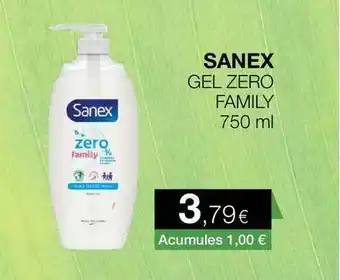 Plusfresc Sanex Gel Zero Family 750ml oferta