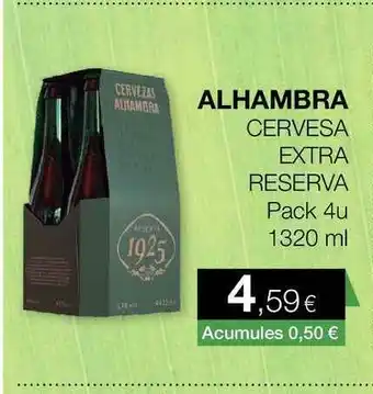 Plusfresc Alhambra Cervesa Extra Reserva 1320ml oferta