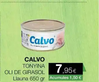 Plusfresc Calvo Tonyina Oli De Girasol 650gr oferta