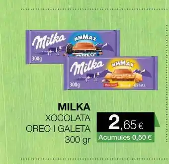 Plusfresc Milka Xocolata Oreo Galeta 300gr oferta