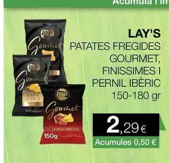 Plusfresc Lay's Patates Fregides Gourmet Finissimes Pernil Ibèric 150-180gr oferta