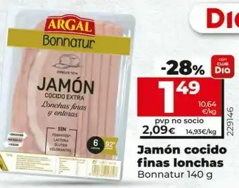 Dia Jamón cocido extra argal oferta