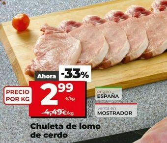 Dia Chuletas de lomo de cerdo oferta
