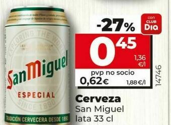 Dia Cerveza san miguel oferta
