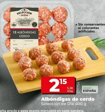 La Plaza de DIA Albóndigas de cerdo oferta
