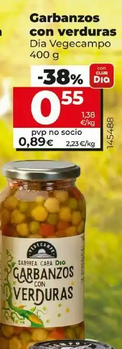 Dia Garbanzos con verduras dia vegecampo oferta