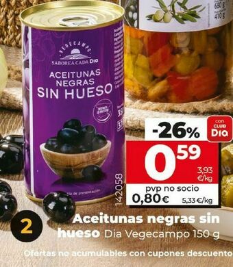 Dia Aceitunas negras sin hueso dia vegecampo oferta