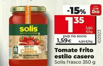 Dia Tomate frito estilo casero solís frasco oferta