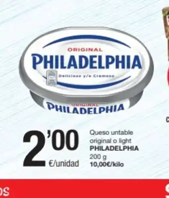 SPAR Fragadis Queso untable original o light PHILADELPHIA oferta