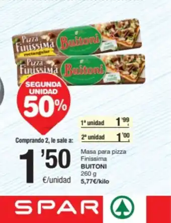 SPAR Fragadis Masa para pizza Finissima BUITONI 260 g oferta