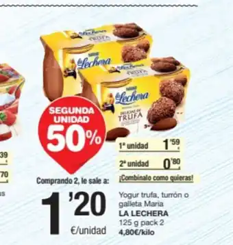 SPAR Fragadis Yogur trufa, turrón o galleta Maria LA LECHERA oferta