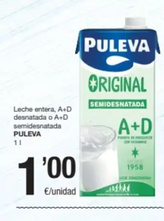 SPAR Fragadis Leche entera, A+D desnatada o A+D semidesnatada PULEVA oferta