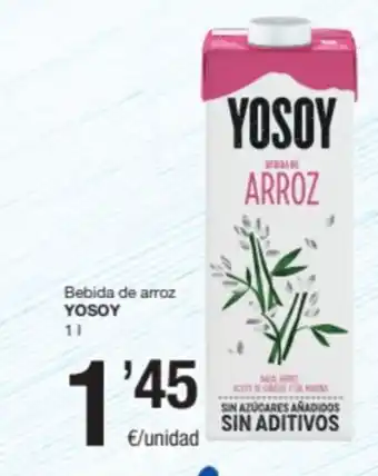 SPAR Fragadis Bebida de arroz YOSOY oferta