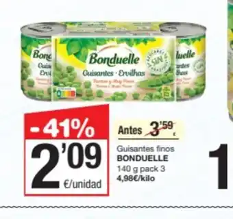SPAR Fragadis Guisantes finos BONDUELLE oferta