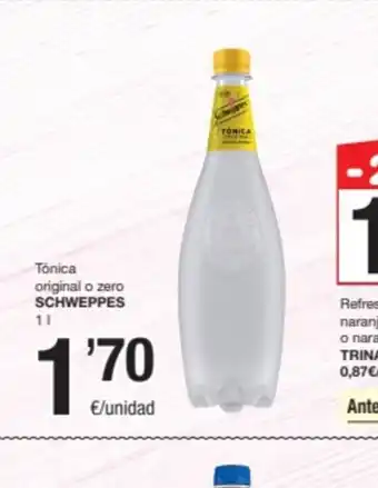 SPAR Fragadis Tónica original o zero SCHWEPPES oferta