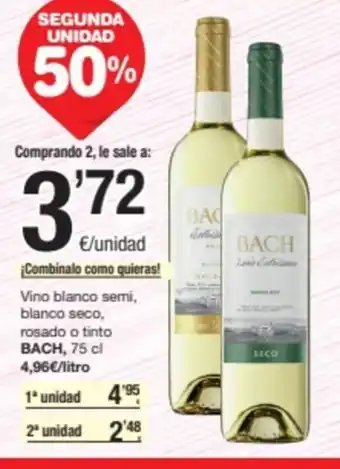 SPAR Fragadis Vino blanco semi, blanco seco, rosado o tinto BACH, oferta