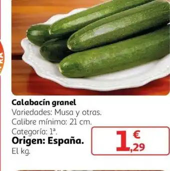 Alcampo Calabacín granel oferta