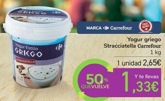 Carrefour Yogur griego stracciatella carrefour oferta