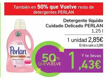 Carrefour Detergente líquido cuidado delicado perlan oferta