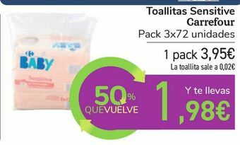 Carrefour Toallitas sensitive carrefour oferta