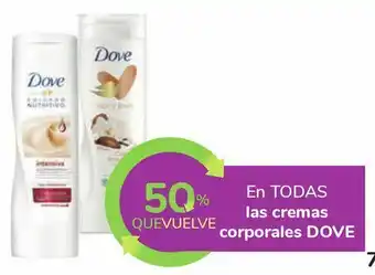 Carrefour En todas las cremas corporales dove oferta