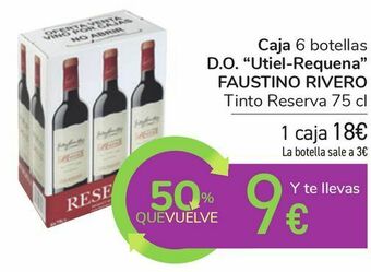 Carrefour Caja 6 botellas d.o. "utiel - requena" faustino rivero oferta