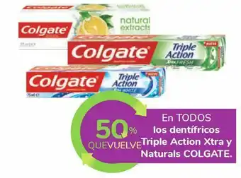 Carrefour En todos los dentífricos triple action xtra y naturals colgate oferta