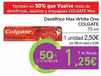 Carrefour Dentífrico max white one colgate oferta