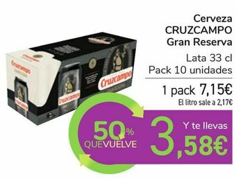 Carrefour Cerveza cruzcampo gran reserva oferta