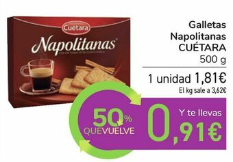 Carrefour Galletas napolitanas cuétara oferta