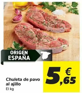Carrefour Chuletas de pavo al ajillo oferta