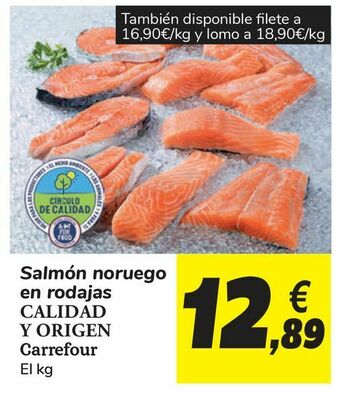 Carrefour Salmón noruego en rodajas calidad y origen carrefour oferta
