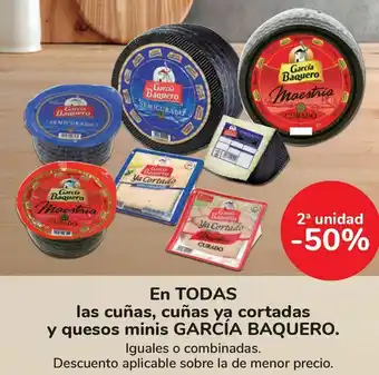 Carrefour En todas las cuñas, cuñas ya cortadas y quesos mini garcía bquero oferta