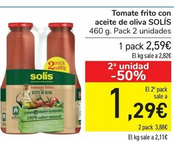 Carrefour Tomate frito con aceite de oliva solís oferta