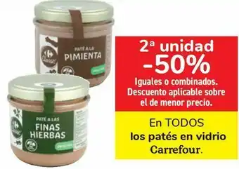Carrefour En todos los patés en vidrio carrefour oferta
