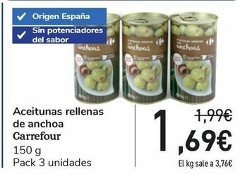 Carrefour Aceitunas rellenas de anchoa carrefour oferta