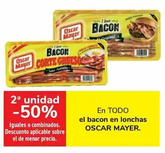 Carrefour En todo el bacon en lonchas oscar mayer oferta