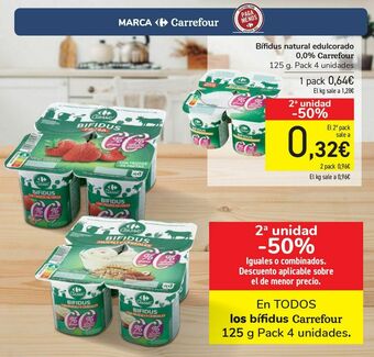 Carrefour En todos los bífidus carrefour oferta