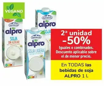 Carrefour En todas las bebidas de soja alpro oferta