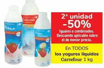 Carrefour En todos los yogures líquidos carrefour oferta