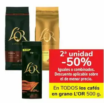 Carrefour En todos los cafés en grano l'or oferta