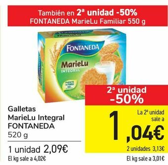 Carrefour Galletas marielu integral fontaneda oferta