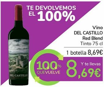 Carrefour Vino del castillo red blend oferta
