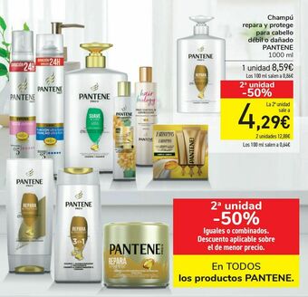 Carrefour En todos los productos pantene oferta