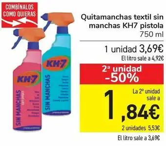 Quitamanchas textil sin manchas kh7 pistola